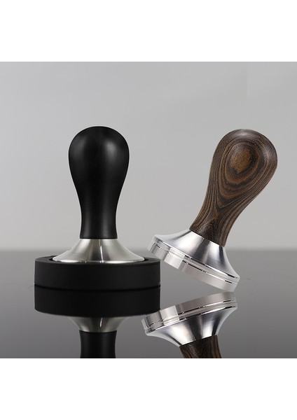 Chacate Preto Stili 49MM Ahşap Saplı Kahve Sabotaj Espresso Tozu Çekiç Paslanmaz Çelik Barista Araçları (Yurt Dışından) indirimleri