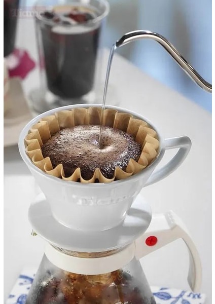 1-2 Fincan Tarzı Feic Sepet Kahve Filtreleri Ağartıcısız Çevre Filtre Kağıdı Barista Için Damla Kahve Için Doğal Kahverengi (Yurt Dışından)