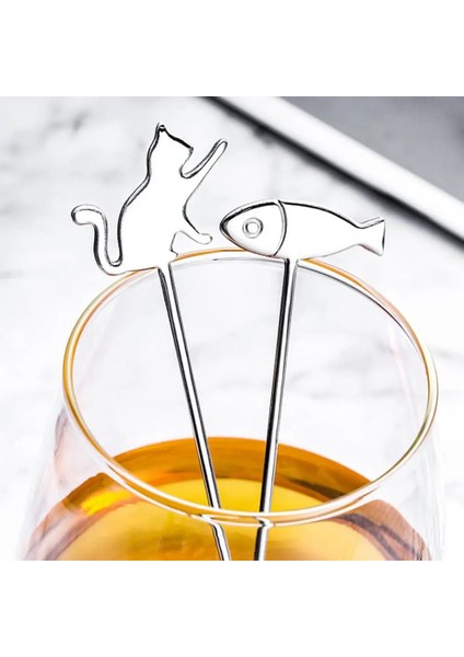 No.13 Tarzı 2021 Yeni Stil Sevimli Kedi Balık Karıştırma Kaşığı Paslanmaz Çelik Çay Süt Tatlı Kahve Kaşığı Sofra Takımı Mutfak Kafeler Bar Malzemeleri (Yurt Dışından) modelleri