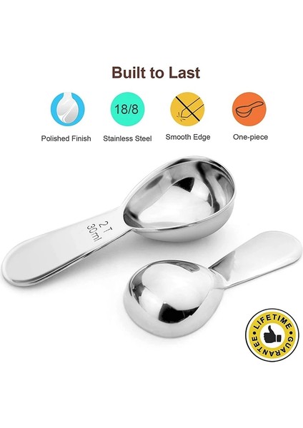 2 Yemek Kaşığı - 30ML Tarzı Dayanıklılık Paslanmaz Çelik Kahve Kaşıkları ve Ölçü Kaşıkları, Tam Ergonomik Yemek Kaşığı - 1 Yemek Kaşığı Yemek Kaşığı (Yurt Dışından) modelleri