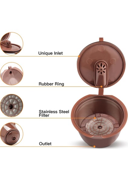 Ordu Yeşili Tarzı Dolce Gusto Paslanmaz Çelik Krema Filtresi Için Yeniden Kullanılabilir Kahve Kapsül Sepeti EDG616 Damla Kahve Makinesi Için Doldurulabilir Pod (Yurt Dışından) fiyatları