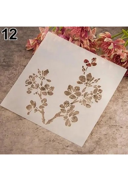 No.12 Tarzı Moda Boyama Şablonu Stencil Scrapbooking Albümü Kek Kahve Dıy Sanat Dekoru Kek Dekor Mutfak Yaratıcı Malzemeleri Aracı (Yurt Dışından)