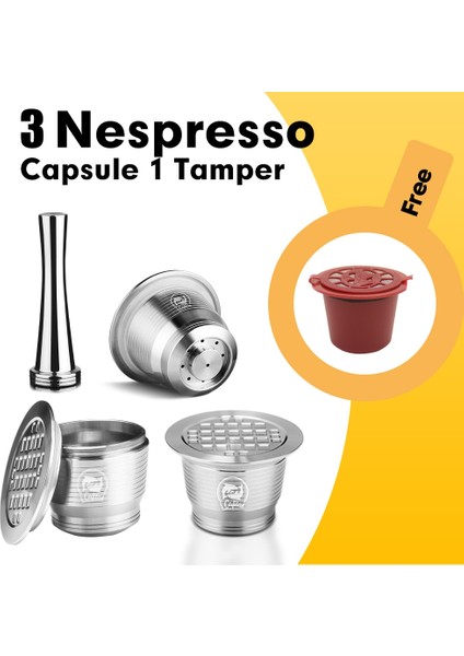 2 Kapsül Tarzı Icafilas Nespresso Doldurulabilir Kapsül ile Uyumlu Nespresso Kapsül Için Yeniden Kullanılabilir Paslanmaz Çelik (Yurt Dışından) fiyatları