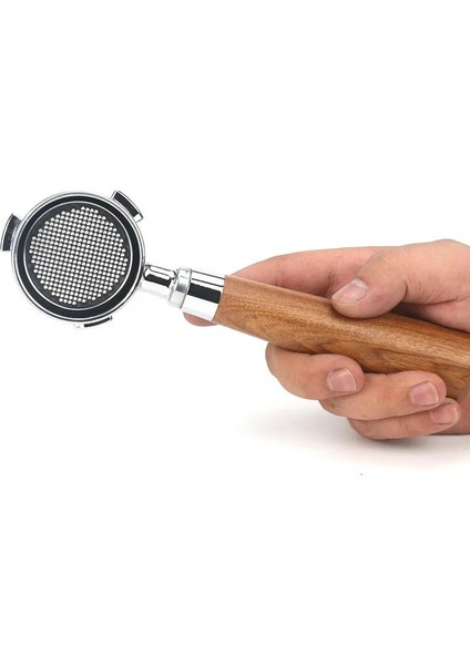 Siyah Beden M Tarzı 51MM Delonghi Kahve Dipsiz Portafilter Espresso Alaşımlı Kahve Huni Ahşap Saplı Filtre Tutucu (Yurt Dışından) indirimleri