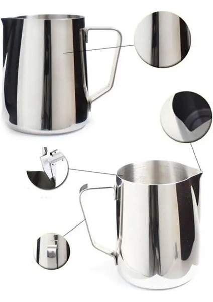 350ML Tarzı 6 Boyutlu Paslanmaz Çelik Köpüren Sürahi Çekme Çiçek Bardağı Cappuccino Kahve Süt Kupaları Süt Bardağı Kupa (Yurt Dışından)