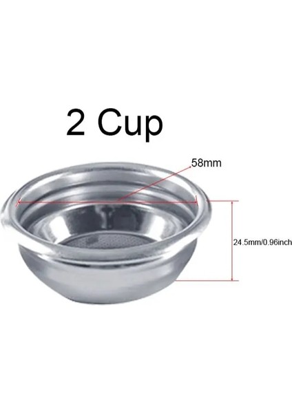 2 Bardak Sepet Tarzı Kahve Makinesi Için Bardak Filtre Değiştirme Sepeti E61 Dipsiz Portafilter Kahve Makinesi Espresso Makinesi Parçaları (Yurt Dışından)
