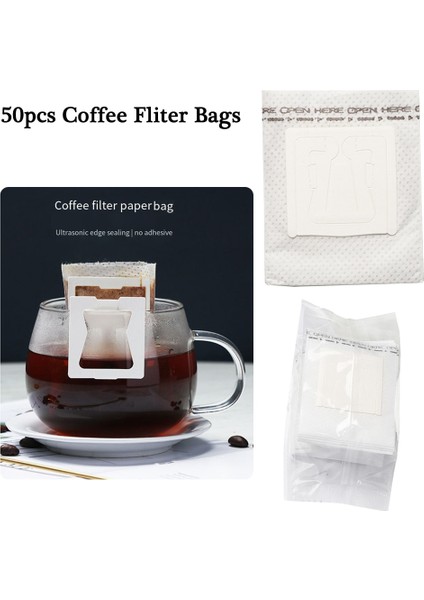 Tek Kullanımlık Damla Kahve Fincanı Filtre Torbaları Asılı Kulak Tarzı Kahve Filtreleri Demleme Kahve Aleti Espresso Kahve Filtreleri Kağıt (Yurt Dışından)