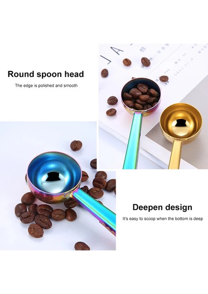 Gül Altın Tarzı Ikisi Bir Arada Paslanmaz Çelik Kahve Kaşığı Sızdırmazlık Klipsi Mutfak Altın Aksesuarları Alıcı Cafe Expresso Cucharilla Dekorasyon (Yurt Dışından) fırsatları