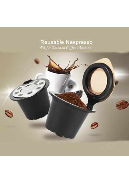 Açık Sarı Stil Icafilas Yeniden Doldurulabilir Nespresso Kahve Kapsülü Plastik Filtre Pod Doğum Günü Hediyesi ile 20ML Filtreler Mutfak Yemek Barı (Yurt Dışından)