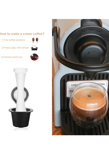 Açık Sarı Stil Icafilas Yeniden Doldurulabilir Nespresso Kahve Kapsülü Plastik Filtre Pod Doğum Günü Hediyesi ile 20ML Filtreler Mutfak Yemek Barı (Yurt Dışından)