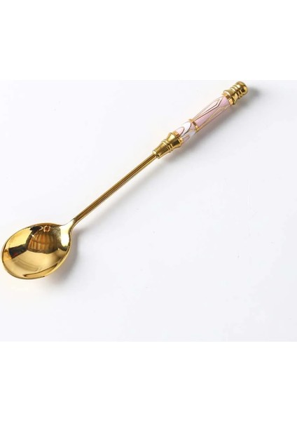 Kaşık 2 Tarzı Şık Kahve Karıştırma Kaşığı Seramik Uzun Saplı Parlak Dondurma Çay Kaşığı Altın Kaplama Tatlı Kaşığı Paslanmaz Çelik Sofra Takımı (Yurt Dışından)