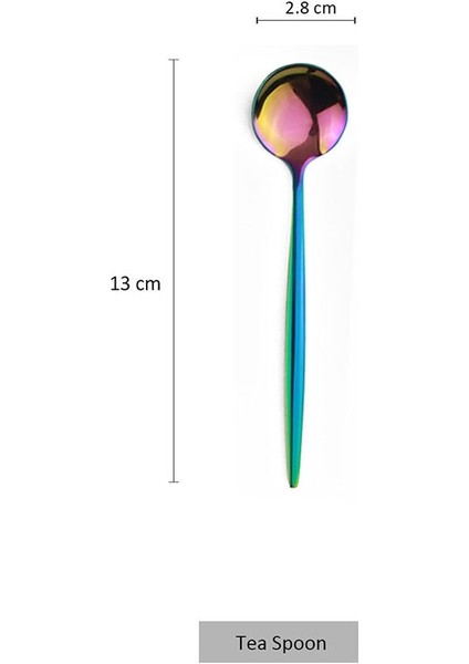 6 Adet Siyah Gümüş Tarzı 6 Adet Gökkuşağı Paslanmaz Çelik Çay Kaşığı Tatlı Dondurma Kaşığı Cilalı Karıştırma Kahve Kaşığı Mutfak Aksesuarları Sofra Takımı (Yurt Dışından) fiyatları