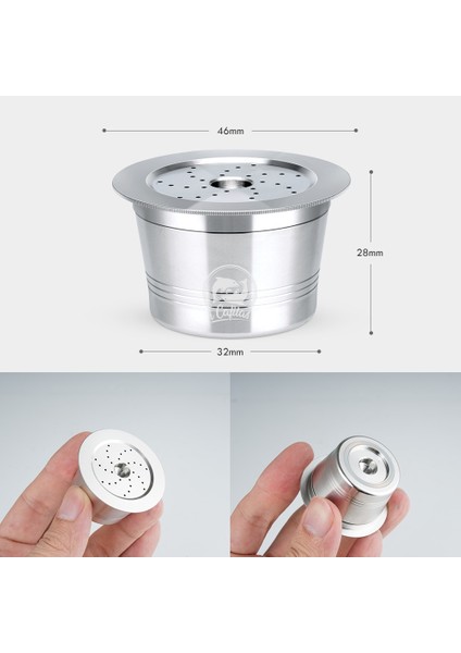 Koyu Haki Stili Icafilas Caffitaly Kahve Filtresi Için Yeniden Kullanılabilir Kahve Kapsülü Doldurulabilir Paslanmaz Çelik Pod Uyumlu Cafissimo ve K- Mahcine (Yurt Dışından) fiyatları