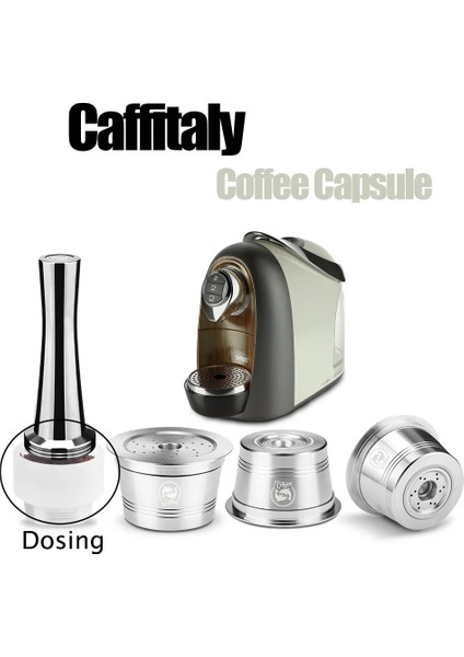 Koyu Haki Stili Icafilas Caffitaly Kahve Filtresi Için Yeniden Kullanılabilir Kahve Kapsülü Doldurulabilir Paslanmaz Çelik Pod Uyumlu Cafissimo ve K- Mahcine (Yurt Dışından) indirimleri