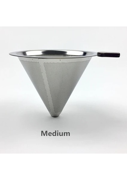 Orta F-402 Stili Yeniden Kullanılabilir Kahve Filtresi Paslanmaz Çelik Tutucu Metal Örgü Huni Sepetleri Drif Kahve Filtreleri Dripper V60 Damla Kahve Filtre Fincan (Yurt Dışından)