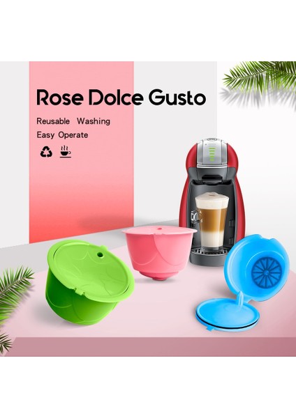 Açık Sarı Stil Yeniden Kullanılabilir Dolci Gusto Damlatıcı Nescafe Dolce Gusto Rose Kahve Kapsül Filtreleri Için Doldurulabilir Çay Sepetleri (Yurt Dışından) fiyatları