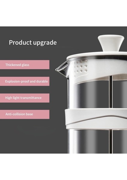 350ML Stili Taşınabilir Manuel Fransız Presleri Pot Kahve Makinesi El Filtre Potu Cam Çay Makinesi Kahve Makinesi Percolator Kahve Drinkware (Yurt Dışından) modelleri