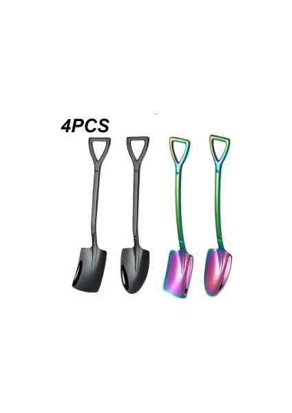 Floresan Sarı Tarzı 4 Parça Kürek Kaşık Çatal Kürek Kahve Kaşığı Kürek Sapı Tatlı Kaşığı Dondurma Kaşığı Kürek Şekli Çatal Meyve Çatalı (Yurt Dışından) fırsatları
