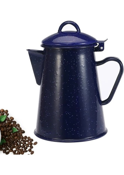 1200ML Tarzı Cezve Emaye Kahve Su Isıtıcısı Yüksek Li El Çay Su Isıtıcısı Çaydanlık Eski Ev Dekorasyonu Yıldızlı Gökyüzü Mavi Çaydanlık (Yurt Dışından) fiyatları