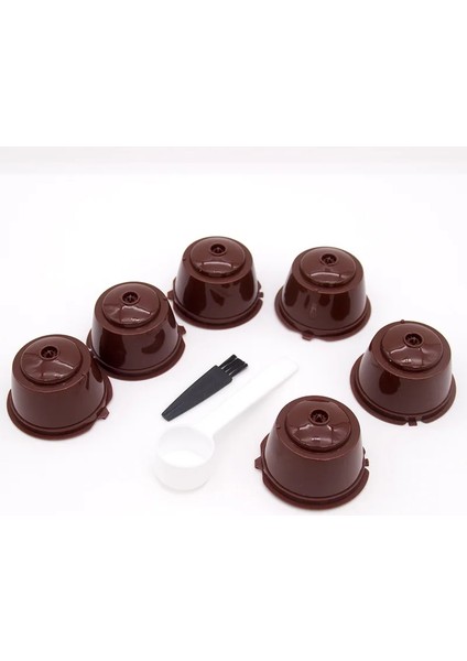 6 Adet Tarzı Yeniden Kullanılabilir Kahve Kapsül Filtre Fincan Nescafe Dolce Gusto Için Doldurulabilir Kapaklar Kaşık Fırça Filtre Sepetleri Pod Yumuşak Tat Tatlı (Yurt Dışından) fiyatları