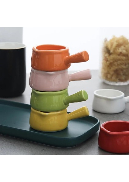 Mavi Stil Seramik Mini Tencere Süt Sürahi Tencere Mutfak Tencere Pot Reçel Kase Saplı Süt Fincan Şekerlik (Yurt Dışından) indirimleri