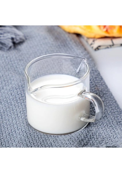 80ML Stili Ohfın Çift Ağızlı Süt Sürahileri Küçük Cam Süt Bardağı Espresso Kupa Yüksek Sıcaklığa Dayanıklı Cam Süt Paylaşım Fincan Kahve Kupaları (Yurt Dışından) fırsatları
