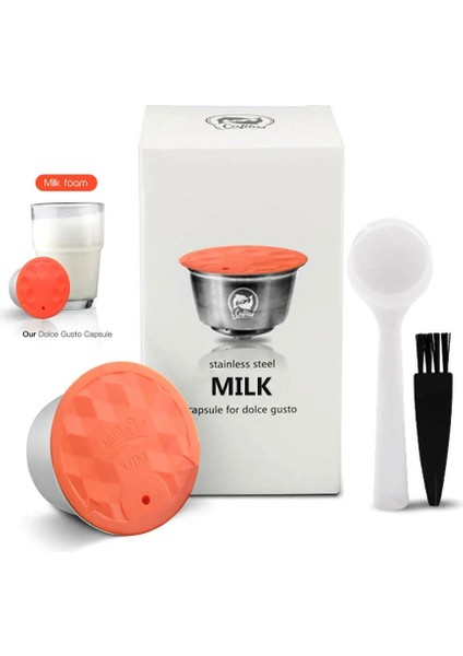 1 Kapsül Tarzı Icafilas Süt Köpük Filtreleri Nescafe Dolce Gusto Aeroccino Yeniden Kullanılabilir Paslanmaz Çelik Dolci Gusto Kahve Kapsülleri Pod Kaşık (Yurt Dışından)