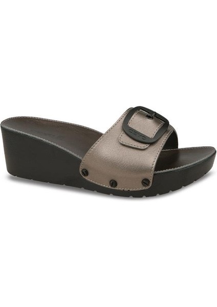 9969-9 Dolgu Topuk Orthopedix Kadın Terlik Platin 36-40
