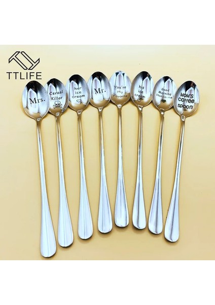 JJAX01030016 Stili Günaydın Güzelyakışıklı Çiftler Kaşık Uzun Saplı Kahve Çay Dondurma Sofra Sevgililer Günü Yeni Yıl Hediyesi Ev Kullanımı (Yurt Dışından) indirimleri