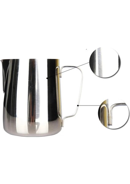 550ML Stili Yeni ml Espresso Paslanmaz Çelik Kahve Sürahi Çekme Çiçek Çayı Köpüren Süt Latte Sürahi Mutfak Ev Için Sürahi (Yurt Dışından) fırsatları