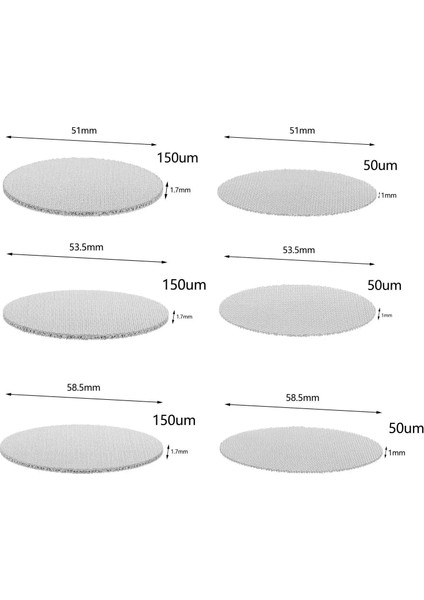 58,5 mm 1 mm Kalın Stil Yeniden Kullanılabilir Kahve Filtre Ekranı Filtre Mesh Isıya Dayanıklı Barista Kahve Yapma Espresso Makinesi Için Filtre Ekranı Puck Ekranı (Yurt Dışından) modelleri