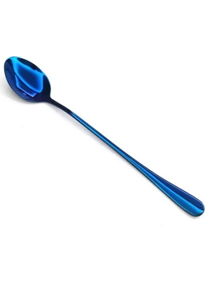 Mavi Stil Latte Kahve Çay Karıştırma Kaşığı Uzun Saplı Dondurma Tatlı Kaşığı Çevre Dostu Paslanmaz Çelik Sofra Cafe Çorba Kaşığı Kaşık (Yurt Dışından)