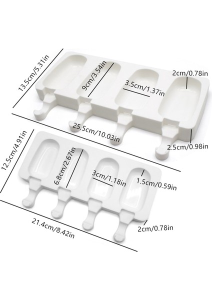 Büyük Stil 4 Kavite Silikon Dondurma Kalıbı Ev Yapımı Gıda Sınıfı Dondurulmuş Dondurucu Dondurma Makinesi Tatlı Kalıbı Dıy Bar Yapma Aracı (Yurt Dışından) fiyatları