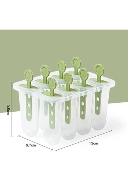 Greena-2 Stili Buz Küpü Kalıpları Yeniden Kullanılabilir Dondurma Makinesi Dıy Dondurma Araçları Mutfak 8 Hücre Lolly Kalıp Tepsisi Tatlı Kalıpları Yaz Aksesuarları (Yurt Dışından)