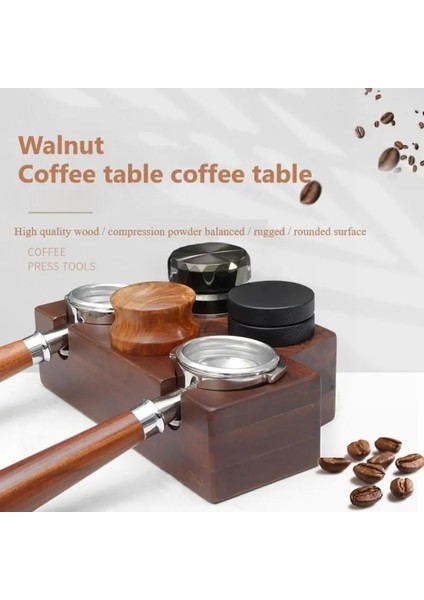 2 Delik 58MM Stili Kahve Filtresi Dış Müdahale Tutacağı mm Ceviz Ahşap Espresso Dağıtıcı Mat Destek Tabanı Raf Espresso Dış Müdahale Mat Standı (Yurt Dışından) fırsatları
