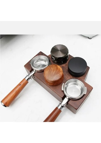 2 Delik 58MM Stili Kahve Filtresi Dış Müdahale Tutacağı mm Ceviz Ahşap Espresso Dağıtıcı Mat Destek Tabanı Raf Espresso Dış Müdahale Mat Standı (Yurt Dışından) indirimleri