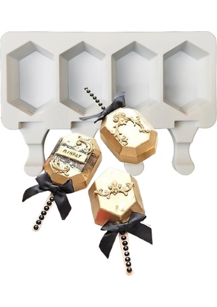 SH01101301 Set Stili Meibum 4 Çeşit Silikon Dondurma Kalıpları Dıy 4 Kavite Popsicle Kalıpları ve 50 Çubuk Yaz Dondurucu Suyu Tatlı Araçları Küp Tepsisi (Yurt Dışından) fırsatları