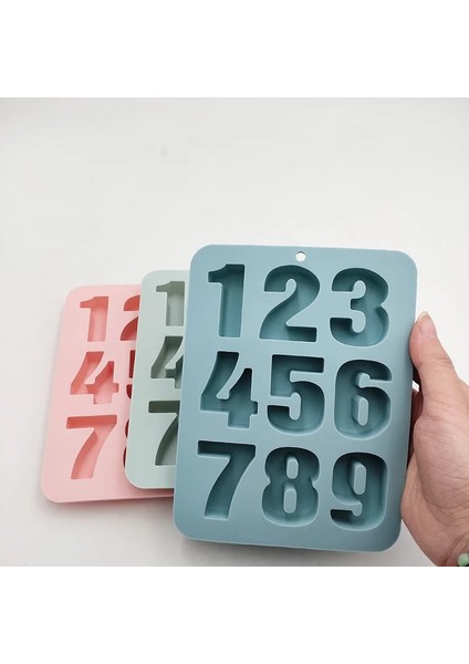 Pembe Tarzı 9 Hücre Silikon Buzluk Kalıp Reçine Yenilikçi Dijital Buzluk Kalıp Kahve Jöle Bira Puding Kalıbı Ev Buz Küpü Kalıp Aracı (Yurt Dışından) fırsatları