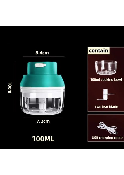 100ML Koyu Yeşil Stil Aırbell Elektrikli Sarımsak Ezici Gıda Kıyıcı Kıyma Sebze Kesici Aletler Pişirme Kapları Mutfak Aksesuarları Alet (Yurt Dışından)