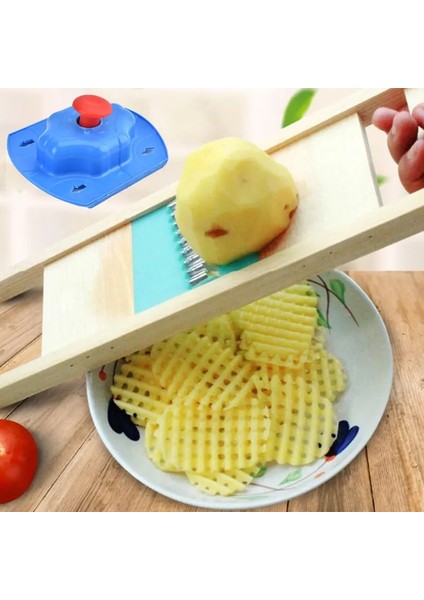 Resim Stili Olarak Yeni Katı Ahşap Patates Izgara Dilimleme Patates Net Çiçek Sebze Dilimleme Oluklu Çiçek Kesici Dalga Bıçağı Patates Izgara Dilimleme (Yurt Dışından) fiyatları