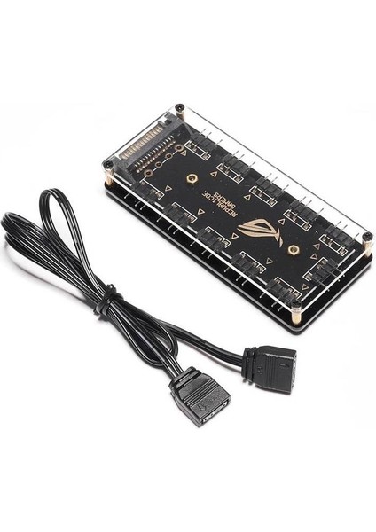 Argb Rgb LED 3 Pin 11 Port 5V Sata Power Güç Fan Çoklayıcır Şerit Hub Kablo Splitter
