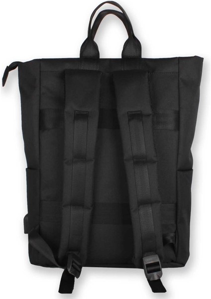 Smart Bag Elegant USB Şarj Girişli Laptop Bölmeli Notebook Sırt Çantası Siyah