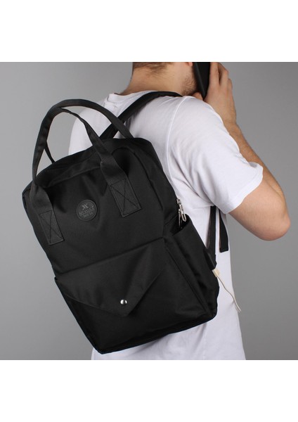 Smart Bag Post USB Şarj Girişli Laptop Bölmeli Notebook Sırt Çantası Siyah