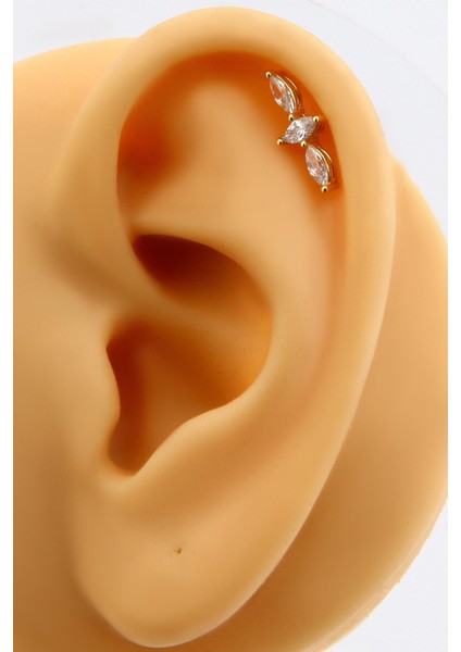 14 Ayar Altın Markiz Kelebek Piercing Tragus Helix modelleri