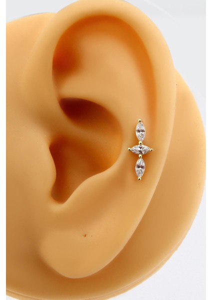 14 Ayar Altın Markiz Kelebek Piercing Tragus Helix fırsatları