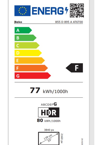 Crystal 8 B55 D 895 A 55" 139 Ekran Uydu Alıcılı 4K Ultra HD Smart LED TV