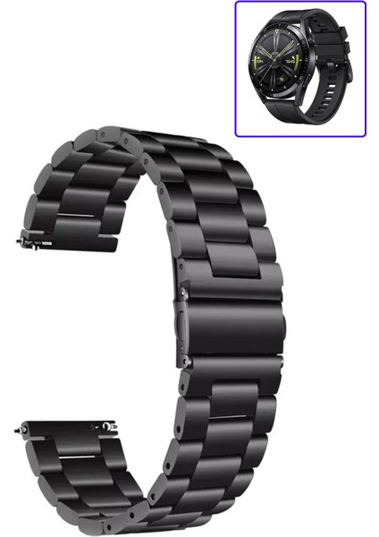 Huawei Watch Gt3 46MM Uyumlu Kordon Klasik Baklava Model Paslanmaz Çelik Metal Kayış fiyatları