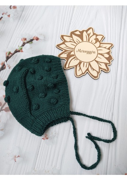 El Örgüsü Bebek Şapkası Bonnet 0-3 Ay