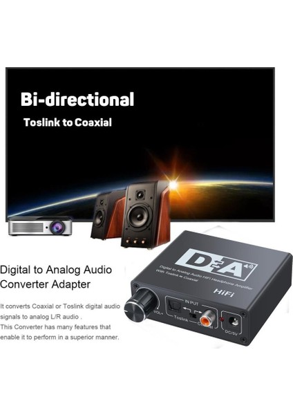 Digital To Analog Dac Çevirici Dönüştürücü Ses Optik Adaptörü