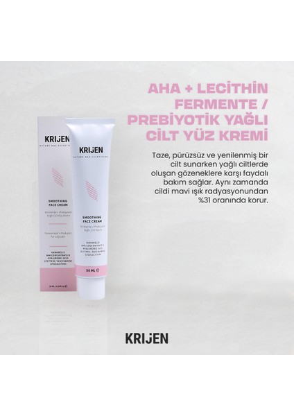 Aha + Lecithin | Fermente / Prebiyotik Yağlı Cilt Yüz Kremi 50 Gr